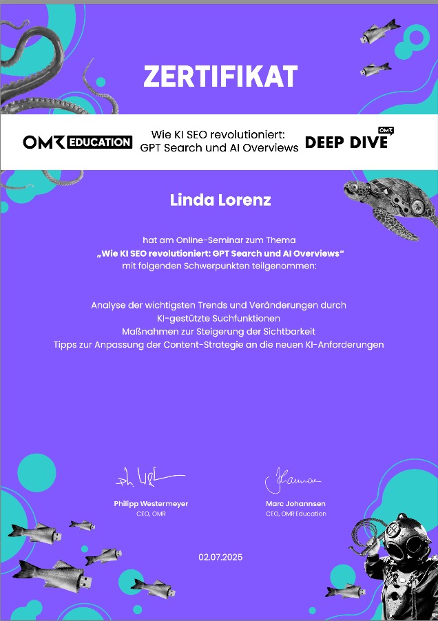 OMR Zertifikat